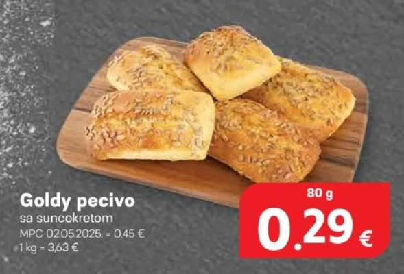 Goldy pecivo sa suncokretom