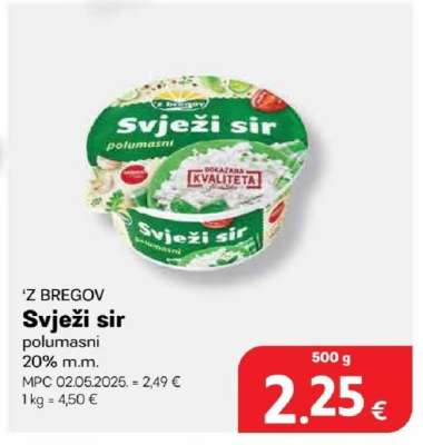 'Z BREGOV SVJEŽI SIR