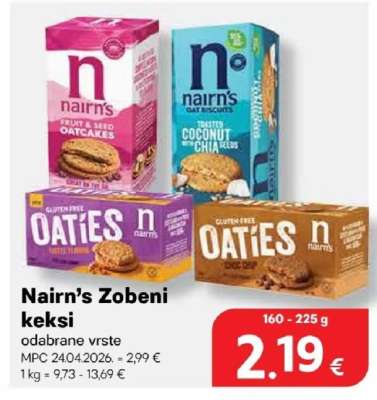 NAIRN'S Zobeni keksi