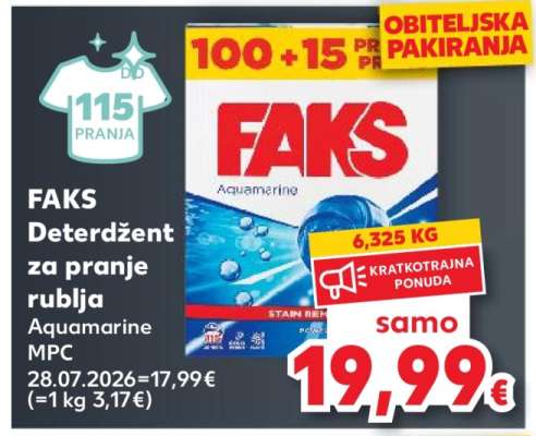 FAKS Deterdžent za pranje rublja aquamarine