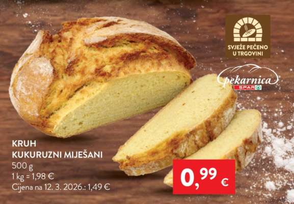 Kruh kukuruzni miješani
