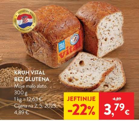 Kruh Vital bez glutena