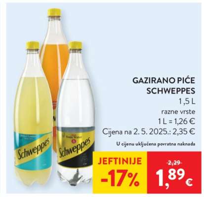 Gazirano Piće Schweppes