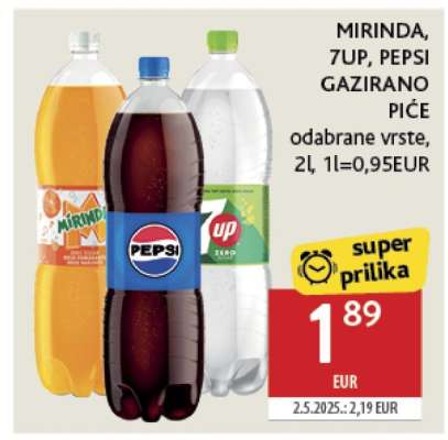 MIRINDA, 7UP, PEPSI GAZIRANO PIĆE