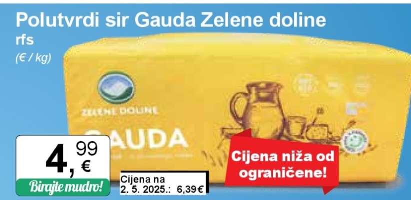 Polutvrdi sir Gauda Zelene doline