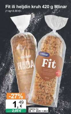 Fit ili heljdin kruh 420 g Mlinar