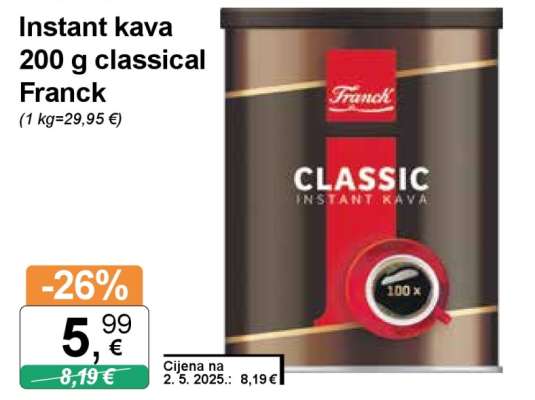 Instant kava, 200 g Classical Franck