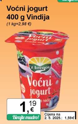Voćni jogurt 400 g Vindija