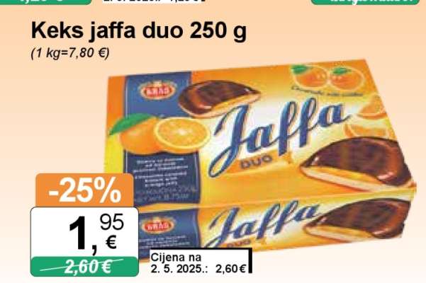 Keks jaffa duo 250 g