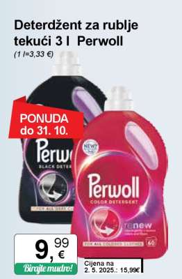 Deterdžent za rublje tekući 3 l Perwoll