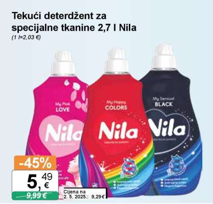 Tekući deterdžent za specijalne tkanine 2,7 l Nila