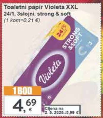 Toaletni papir Violeta XXL