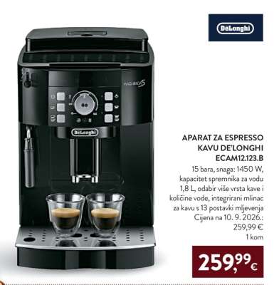 Aparat za espresso kavu De'Longhi ECAM12.123.B
