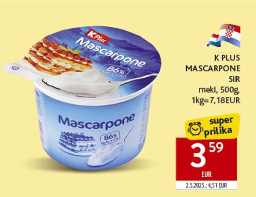 K PLUS MASCARPONE SIR