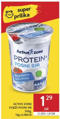ACTIVE ZONE SVJEŽI POSNI SIR