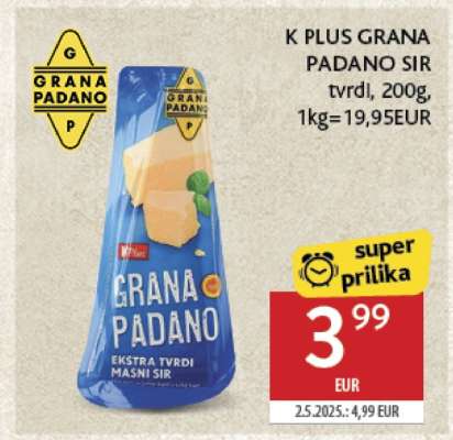 K PLUS GRANA PADANO SIR