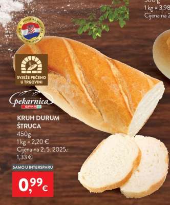 Kruh durum štruca