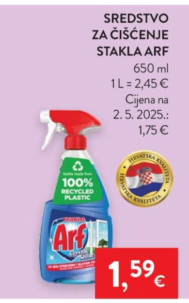Sredstvo za čišćenje stakla Arf