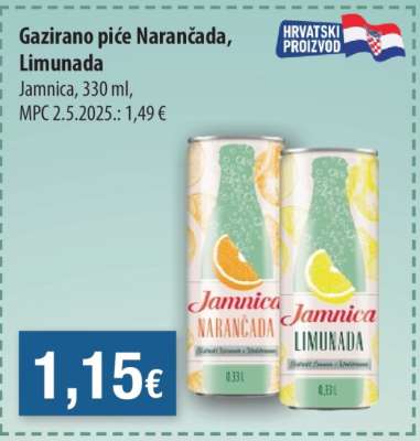 Gazirano piće narančada, limunada