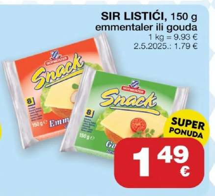 Sir listići