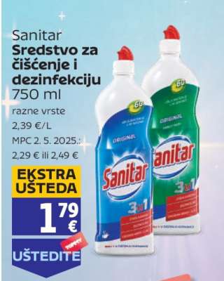 Sanitar Sredstvo za čišćenje i dezinfekciju
