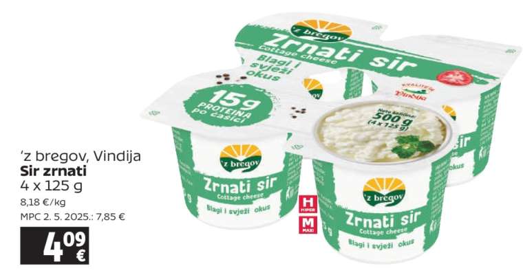 ‘z bregov, Vindija Sir zrnati
