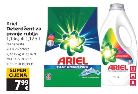 Ariel Detergent za pranje rublja