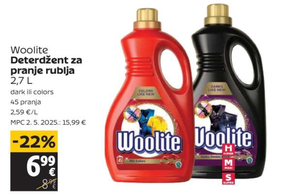 WOOLITE Deterdžent za pranje rublja