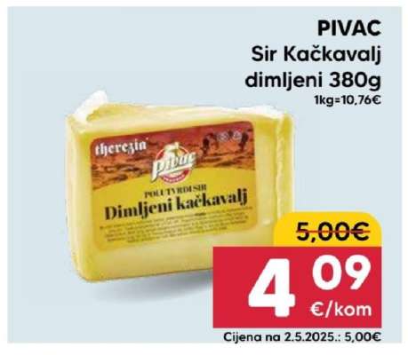 PIVAC Sir Kačkavalj dimljeni 380g