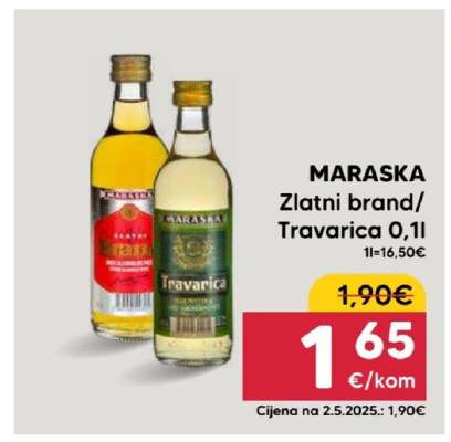 MARASKA Zlatni brand/Travarica 0,1l