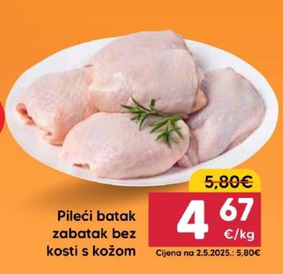 Pileći batak, zabatak bez kosti s kožom