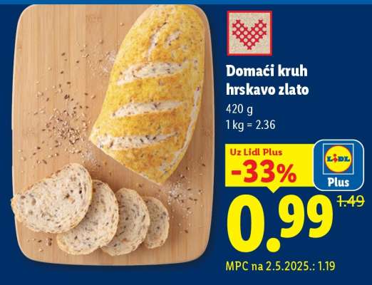 Domaći kruh hrskavo zlato