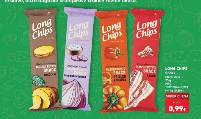 LONG CHIPS Snack razne vrste