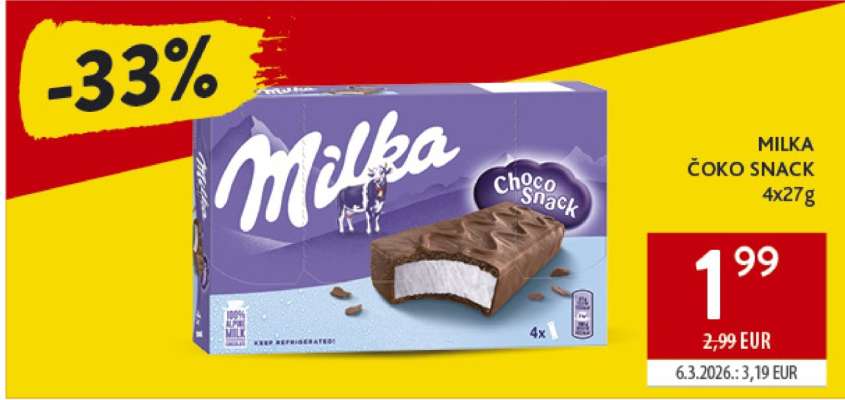 MILKA ČOKO SNACK 4x27g