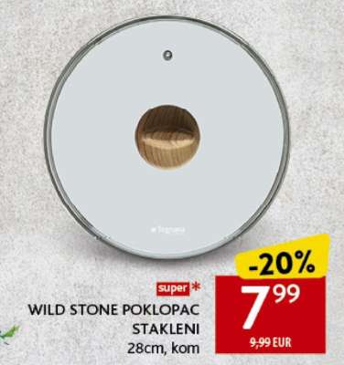 WILD STONE POKLOPAC STAKLENI