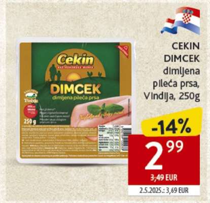 CEKIN DIMCEK dimljena pileća prsa, Vindija, 250g