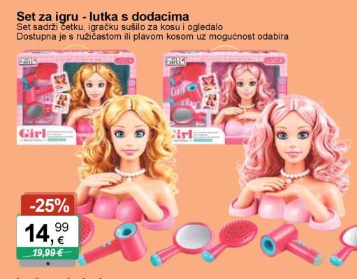 Set za igru - lutka s dodacima