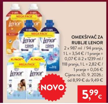 Omekšivač za rublje Lenor