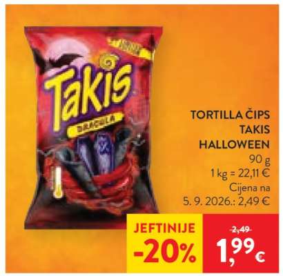 Tortilla Čips Takis Halloween