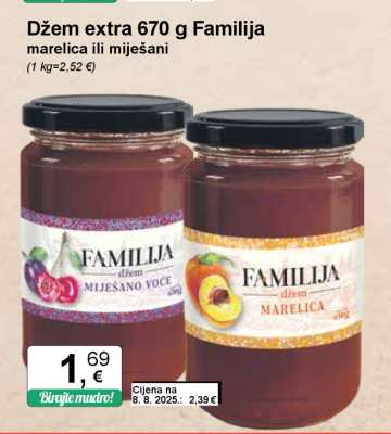 Džem extra 670 g Familija