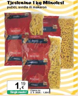 Tjestenina 1 kg Mlinotest