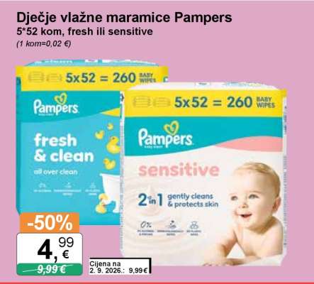 Dječje vlažne maramice Pampers