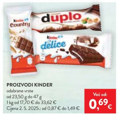 PROIZVODI KINDER