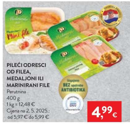 Pileći odresci od filea, medaljoni ili marinirani file