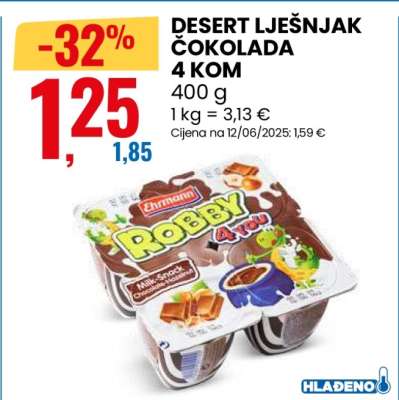 DESERT LJEŠNJAK ČOKOLADA 4 KOM