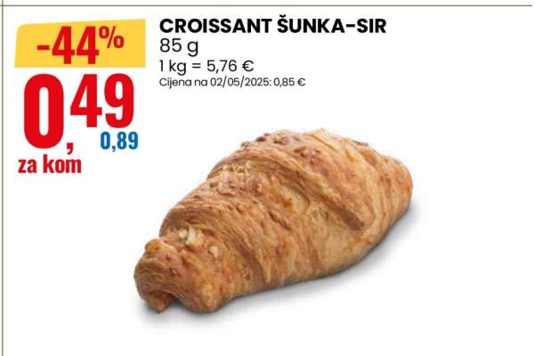 Croissant šunka-sir