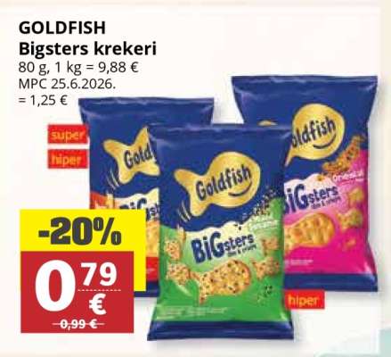 GOLDFISH Bigsters krekeri