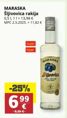 MARASKA Šljivovica rakija