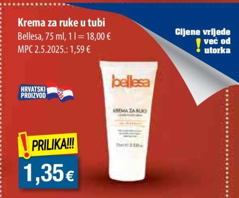 Krema za ruke u tubi