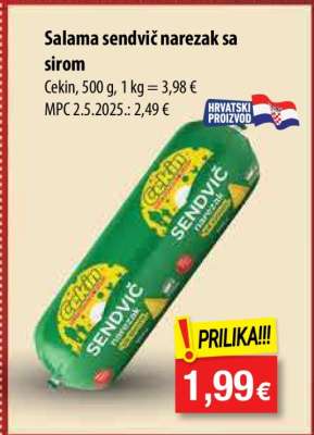 Salama sendvič narezak sa sirom